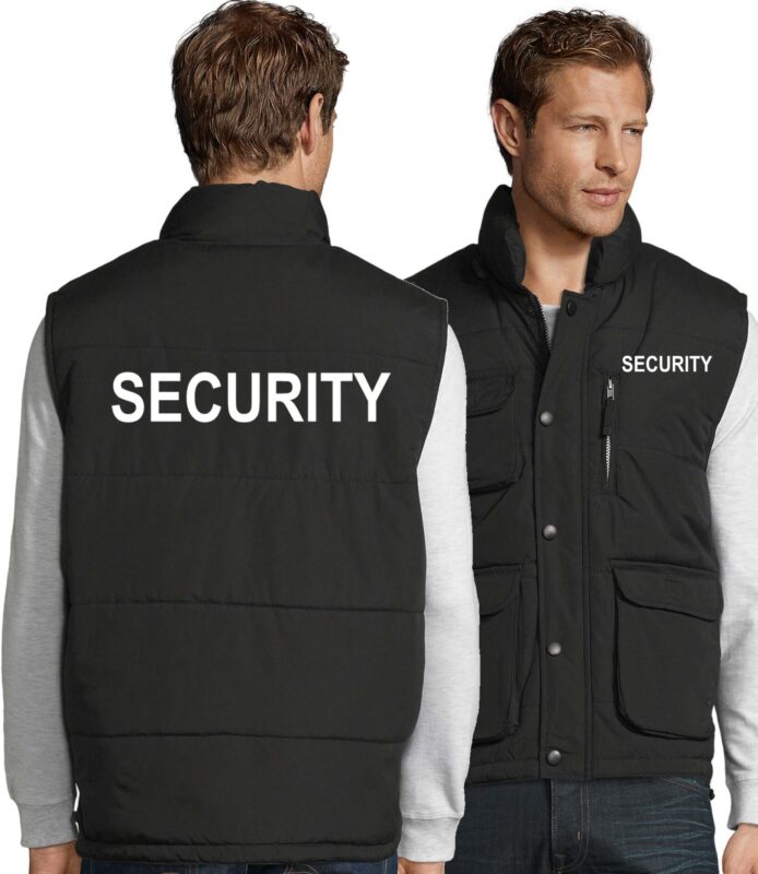 Security Winter Weste Steppweste Gr.S-XXL unisex Sicherheitspersonal -  Lacy-Dress